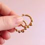 Heart Hoop Stainless Steel Earrings Gold Or Silver Tone, thumbnail 2 of 9