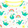 Children's Pyjamas | Rainbow Dragon | Certified Organic, thumbnail 5 of 12
