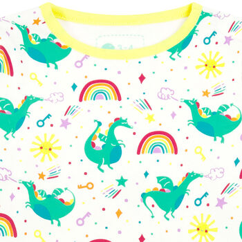 Children's Pyjamas | Rainbow Dragon | Certified Organic, 5 of 12