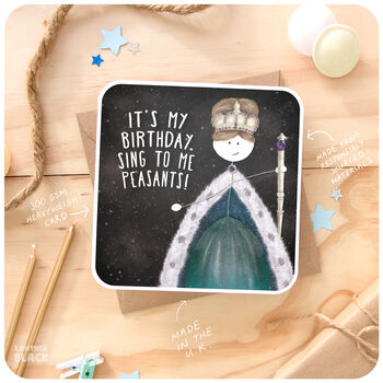 Funny Queen Happy Birthday Card Mum Wife Sister Friend, 3 of 6