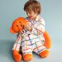 Max Hug Me Boys Pyjama Set With Matching Mega Size Teddy Bear, thumbnail 4 of 6