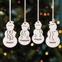 Personalised Snowman Christmas Tree Decoration, thumbnail 1 of 5