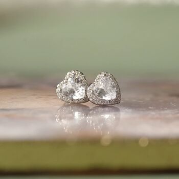 April Birthstone Earrings Diamond, 2 of 4