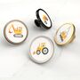 Boys Bedroom Knobs Construction Truck Vehicles Drawer Door Cupboard Cabinet Handle Available In A Gold, Silver, Black And Antique Gold Base, thumbnail 1 of 7