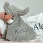 Personalised Elephant Ribbed Comforter And Blanket Set, thumbnail 10 of 12