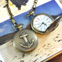 Personalised Bronze Pocket Watch Anchor Design, thumbnail 1 of 6