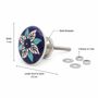 Small Blue Floral Ceramic Drawer Knob, thumbnail 2 of 9