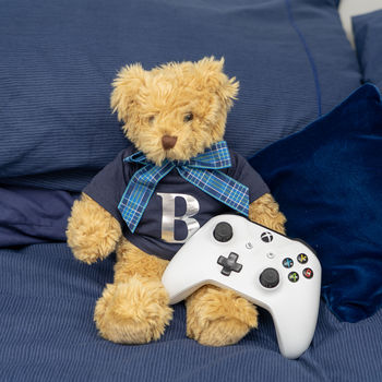 Classic Teddy Bear With Initial Shirt, 2 of 7