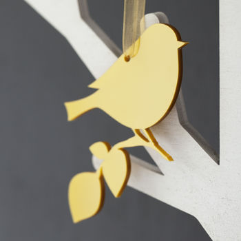 Gold Perspex Bird Decoration Set, 5 of 5