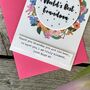 Worlds Best Grandma Floral Card And Ceramic Keepsake, thumbnail 4 of 4