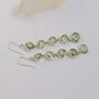 Green Amethyst Drop Silver Earrings, thumbnail 5 of 6