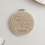 Names In Hearts Leather 3rd Anniversary Hoop, thumbnail 2 of 2