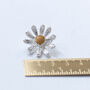 Gold And Silver Daisy Brooch, thumbnail 7 of 12