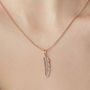 Feather Pendant Necklace For Positivity, thumbnail 3 of 7