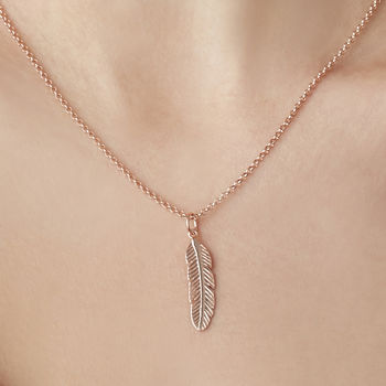 Feather Pendant Necklace For Positivity, 3 of 7
