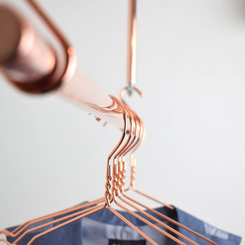 Copper Clothes Hanging Rail, 5 of 7