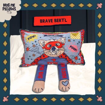 Brave Beryl Mindful Pillowcase With Cuddle Arms And Pocket For The Tooth Fairy, 2 of 9