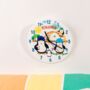 Personalised Penguin Friends Playground Clock, thumbnail 2 of 5
