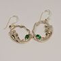Emerald Sterling Silver Earrings, thumbnail 2 of 8