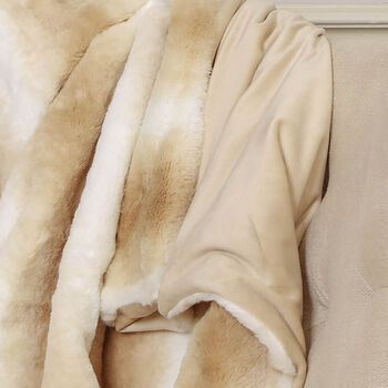 Luxury Faux Fur Winter Throw Blanket, 7 of 8