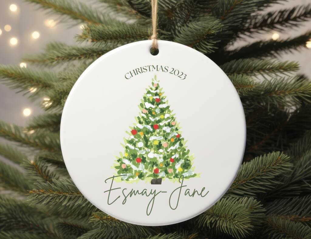 Personalised Christmas Tree Bauble By designedbyflossie