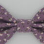 Purple Ditsy Daisy Dog Bow Tie, thumbnail 4 of 5