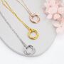 Three Interlocking Circles Pendant Necklace, thumbnail 6 of 12