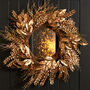 Metallic Magic Champagne Gold Autumn Wreath, thumbnail 3 of 6