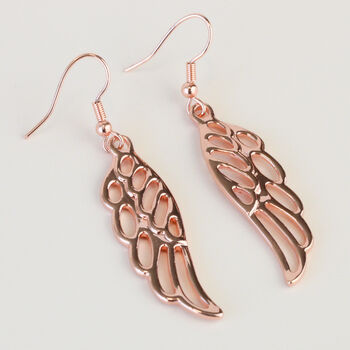 Angel Wing Dangle Earrings, 2 of 3