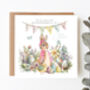 Personalised Easter Card Pink Easter Scene, thumbnail 1 of 4