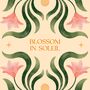 Blossom In Soleil, Floral Bohemian Plant Art Print, Flower Sun Poster, thumbnail 3 of 3