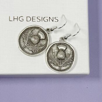 Caledonia Thistle Earrings Scottish Gift, 6 of 7