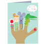 Mini Finger Puppets Birthday Card, thumbnail 2 of 5