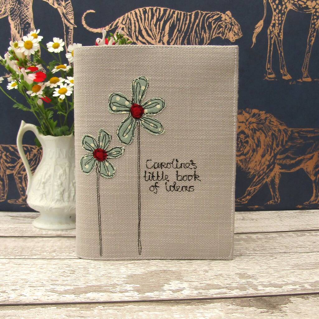 Personalised Notebook, Reusable, Flower By Oscar & Toots