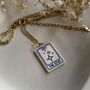 Ceramic Tarot Card Tiny Clay Charm Necklace The Star, thumbnail 9 of 9