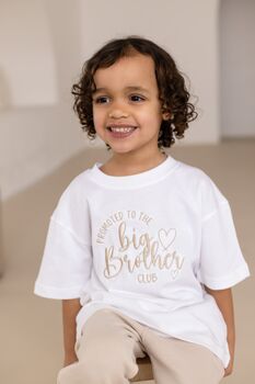 Promoted To The Big Brother/Big Sister Club Embroidered T Shirt, 5 of 8