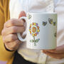 Personalised 'Flower And Bees' Teacher Mug, thumbnail 3 of 3