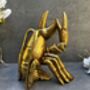 Drunken Lobster Wine Bottle Holder Gold Freestanding, thumbnail 4 of 12