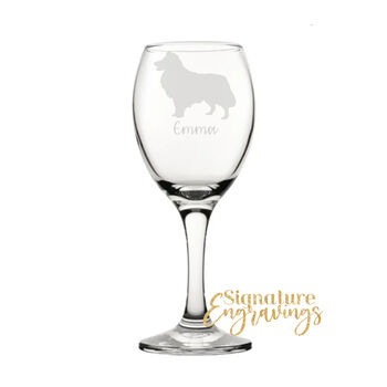 Personalised Shetland Sheepdog Engraved Glass, 4 of 6