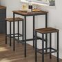 Square Bar Table With Heavy Duty Steel Frame, thumbnail 3 of 12