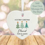 Personalised First Christmas Married Heart Decoration Keepsake Gift, thumbnail 1 of 4