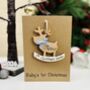 Personalised Baby Boy's First Christmas Card 2024 Decoration, thumbnail 1 of 11