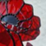 Vibrant Red Poppy Glass Flowers, thumbnail 5 of 5