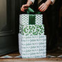 Christmas Typographic Falala Luxury Wrapping Paper, thumbnail 5 of 6