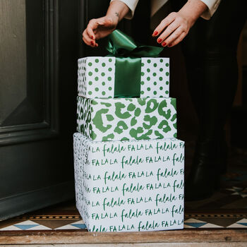 Christmas Typographic Falala Luxury Wrapping Paper, 5 of 6