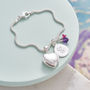 Birthstone Bracelet With Tiny Heart Locket, thumbnail 8 of 12