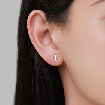 Sterling Silver Tiny Chili Pepper Stud Earrings, 6 of 12