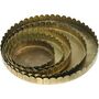 Antique Brass Candle Display Trays Set Of Five, thumbnail 3 of 6