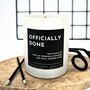 Personalised Retirement Candle | Funny Office Leaving Gift Her Him, thumbnail 1 of 7
