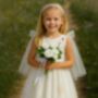 Athena ~ Ivory White Party Or Flower Girl Dress, thumbnail 1 of 4